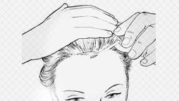 Pressing and adjusting the front hairline edge into place